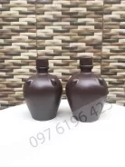 Nậm rượu gốm sứ Bát Tràng dáng tròn có 4 tai