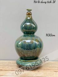 Hồ lô men hỏa biến xanh  dung tích 3 lít