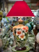 Đèn ngủ gốm vẽ hoa 3D
