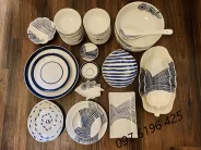 Bộ bát đĩa cao cấp gốm sứ Bát Tràng