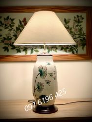 Đèn ngủ gốm sứ Bát Tràng hoa bồ công anh
