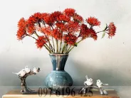 Lọ hoa Bát Tràng men hỏa biến ghi đá