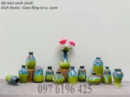 Lọ hoa mini màu xanh chuối gốm sứ Bát Tràng