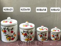Vại muối dưa gốm sứ Bát Tràng dáng trụ tròn