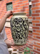 Bình cắm hoa gốm sứ Bát Tràng hoa dây