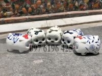 Heo sứ tiết kiệm vẽ hoa dây