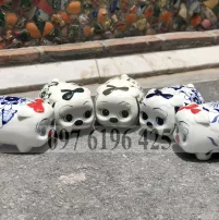 Heo sứ tiết kiệm vẽ hoa dây