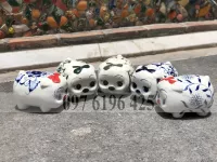 Heo sứ tiết kiệm vẽ hoa dây