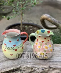 Lọ hoa bình sữa vẽ hoa