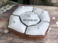 Khay mứt sứ hình cánh én