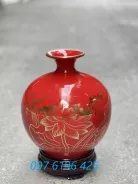 Bình hút tài lộc hoa sen vàng kim in logo