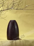 Bình gốm cắm hoa dáng quả chuông vân lõm