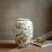 Lọ hoa Bát Tràng vẽ kỹ (mẫu 4)