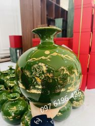 Bình hút tài lộc mã đáo thành công in logo vietcombank