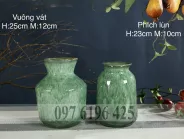 Lọ cắm hoa để bàn màu xanh ngọc