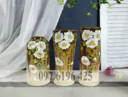 Lọ hoa Bát Tràng vẽ hoa cúc