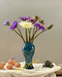 Lọ hoa dáng ly cao gốm sứ Bát Tràng