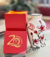Lọ hoa in logo, hoa mộc lan