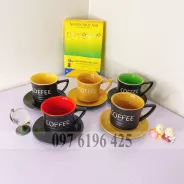 Cốc cà phê dáng eo quai số 7