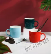 Cốc sứ men màu Bát Tràng dáng lùn