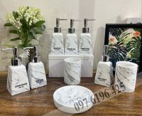 Bình dầu gội sữa tắm hình thang vai xuôi vân đá