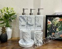 Bình dầu gội sữa tắm hình vuông vân đá 500ml