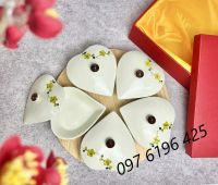 Khay mứt tim 5 ngăn đào cốm