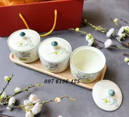 Hũ mứt Bát Tràng dáng tròn