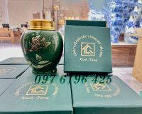 Lọ trà dáng chóe hoa sen in logo