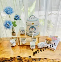 Bình đựng nước bằng sứ có vòi hình đoremon