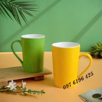 Ly sứ men màu dáng vát