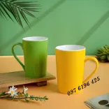 Ly sứ men màu dáng vát