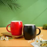 Ly sứ men màu dáng bom