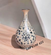 Lọ tỳ bà men rạn vẽ hoa dây