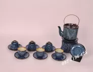 Bộ trà men hỏa biến bình tiên xanh