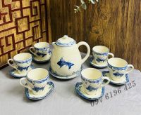 Bộ trà Bát Tràng vẽ cá
