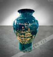 Lọ quà tặng vẽ vàng xanh melad