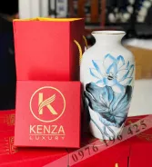 Lọ hoa in logo KENZA vẽ sen 3D