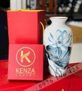 Lọ hoa in logo KENZA vẽ sen 3D