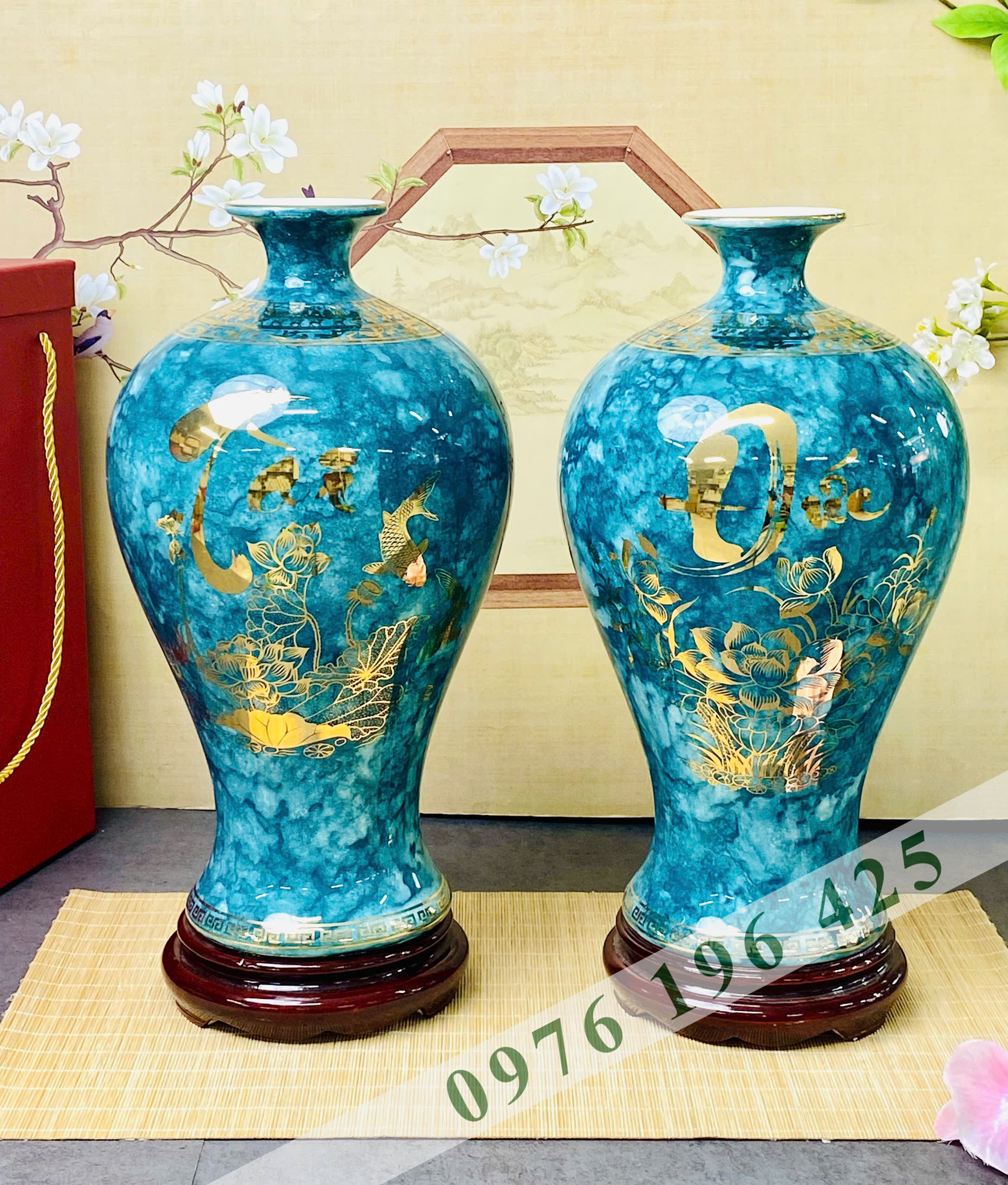 Mai bình tích lộc vẽ vàng