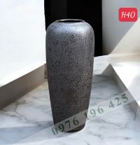 Lọ hoa Bát Tràng dáng bom cao 40cm