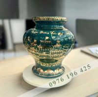 Lọ hoa quà tặng vuốt tay thuận buồm xuôi gió vẽ vàng