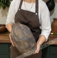 Bình gốm méo dáng trụ cao