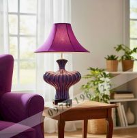 Đèn ngủ để bàn gân nổi hình tim -màu tím