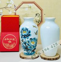 Lọ hoa quà tặng hoa mẫu đơn vàng kim