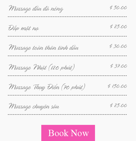Bảng Giá Massage