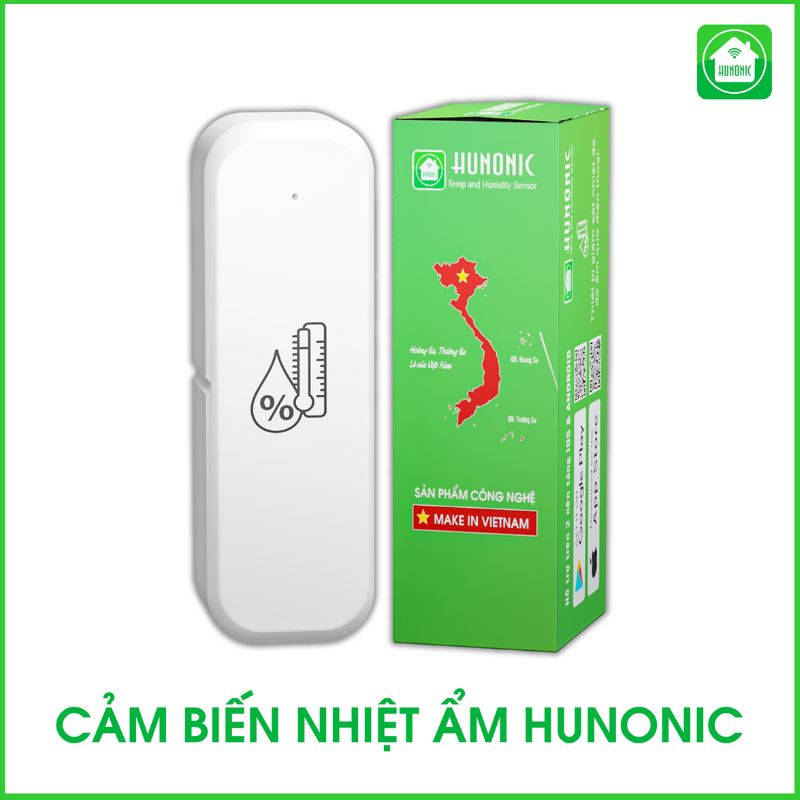 Cảm Biến Nhiệt Ẩm Hunonic – Kiểm Soát Môi Trường Qua Điện Thoại - Chính hãng bảo hành 12 tháng