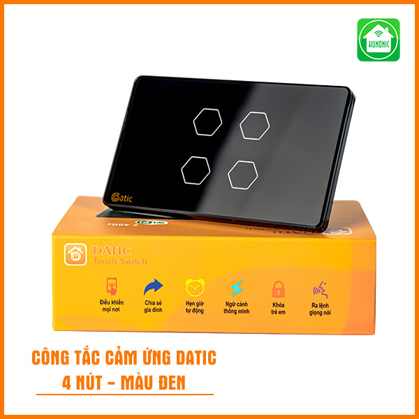 Công Tắc Thông minh Cảm Ứng Datic 4 Nút - Chính hãng