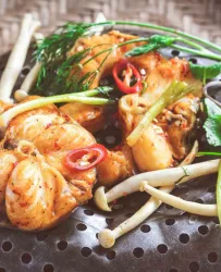 Cá Lăng Hấp Xì Dầu Nấm