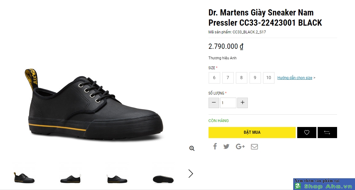 giày dr marten size lớn